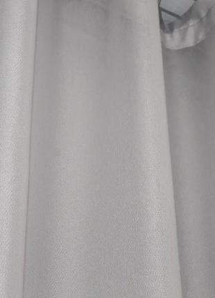 Розкішний та стильний тюль в вітальню однотонний, колекція fortuna. колір світло-сірий5 фото