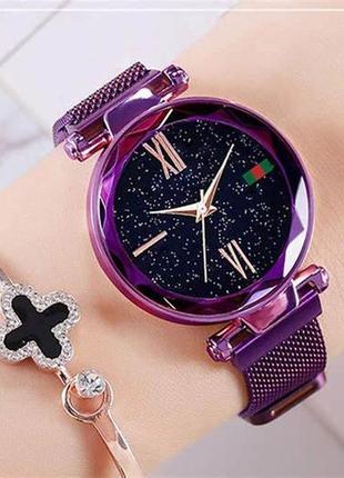 Наручные часы starry sky watch женские фиолетовые4 фото