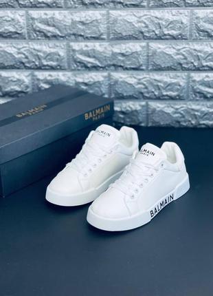 Balmain кроссовки белые женские /подростковые размеры 38-41