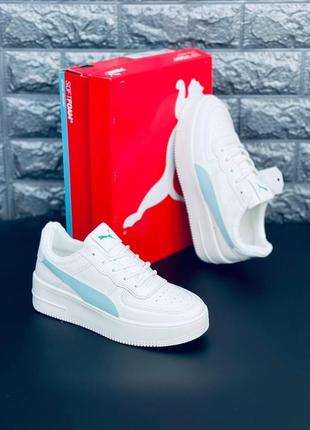 Puma кроссовки женские /подростковые бело-голубые размеры 36-432 фото