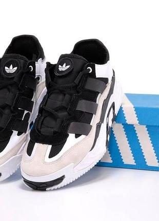 Мужские кроссовки adidas niteball black white 40-43-44-45