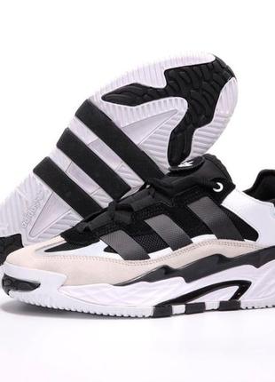 Мужские кроссовки adidas niteball black white 40-43-44-45