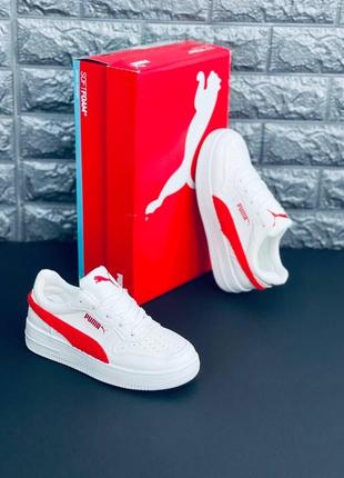 Puma кросівки білі з червоними вставками жіночі або підліткові розміри 36-425 фото