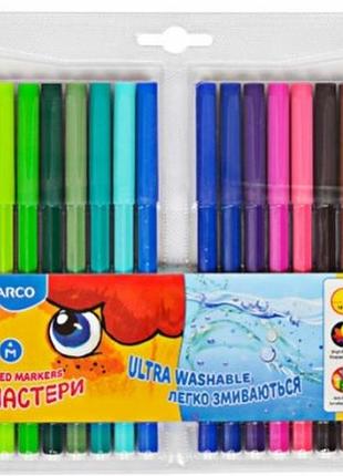 Фломастери "marco" 1690-24 24кол "super washable", шт