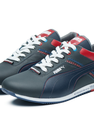 Кожаные кроссовки puma motorsport черные мужские