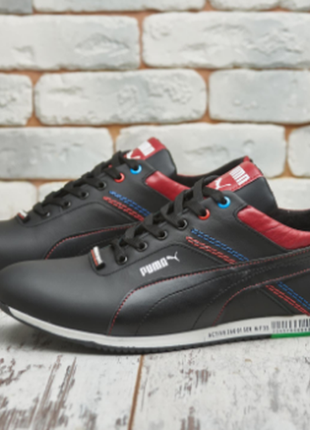 Кожаные кроссовки puma motorsport черные мужские2 фото