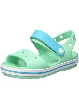 Мятные босоножки сандалии crocs crocband c7