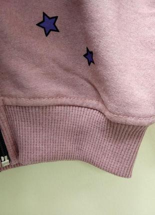 Кофта детская для девочек розовая на флисе с капюшоном с-4187. размеры: 104-4р.; 110-5р; 116-6р .5 фото