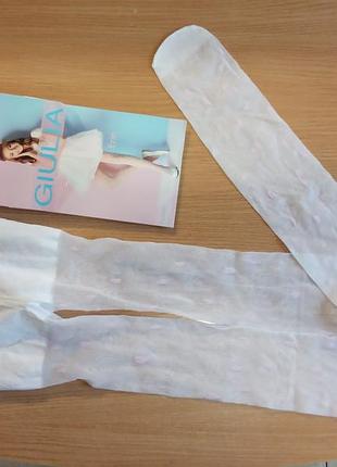 Колготки з мереживним візерунком і рожевими сердечками 20 den giulia erin4 фото