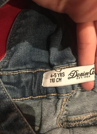 Комбинезон брючный джинсовый с бахромой для девочки 4 5 лет6 фото