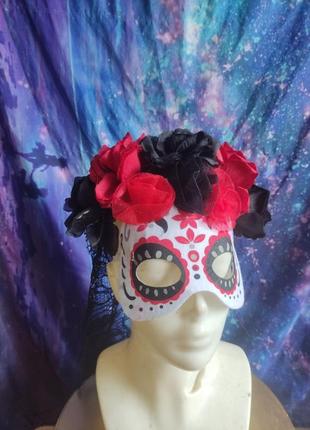 Фетровая маска санта муэрте мексиканской смерти