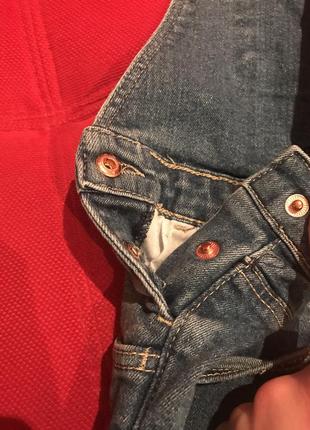 Комбинезон брючный джинсовый с бахромой для девочки 4 5 лет9 фото