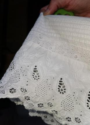 Платье allsaints spitalfields с вышивкой летнее коттон хлопок мини короткое ажурное кружевное рюши5 фото