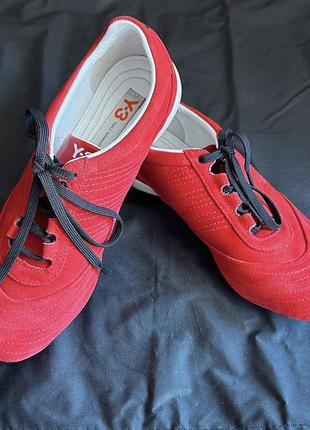 Червоні замшеві кеди / спортивні черевики y-3, adidas та yohji yamamoto1 фото