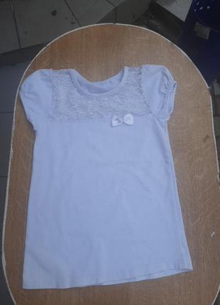 Блузка футболка школьная вредная белая белья
