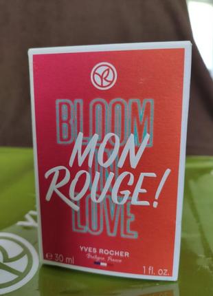 Парфумована вода mon rouge bloom in love yves rocher 30 мл нова