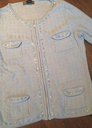 Милая теплая кофточка голубого цвета от zara