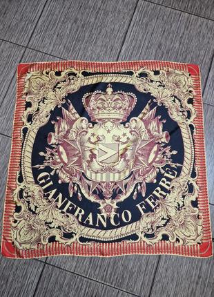 Шикарний вінтажний шовковий платок, хустка gianfranco ferre, оригінал6 фото