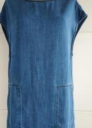 Платье сарафан джинсовый с карманами