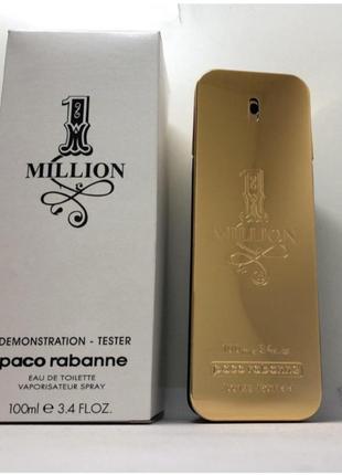 Тестер туалетная вода мужская paco rabanne 1 million (пако941 1 миллион) 100 мл