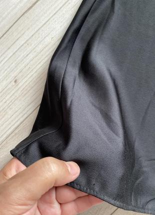 Красивые брюки тонкие клеш под сатин черные 10 м5 фото