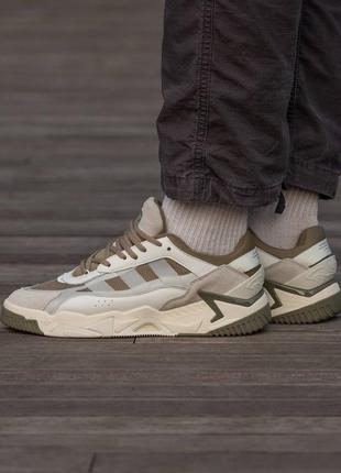 Кроссовки adidas niteball v2 white\olive