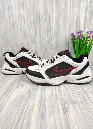Nike air monarch thermo white black red