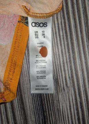 Оранжевое трикотажное платье из вискозы asos #5629 фото