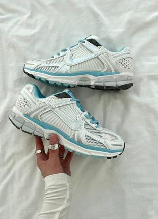 Nike zoom vomero кросівки з сіточкою колір білий з блакитним демісезон топова якість кроссовки в сеточку белые с голубыми демисезонные топ качество5 фото