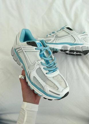 Nike zoom vomero кросівки з сіточкою колір білий з блакитним демісезон топова якість кроссовки в сеточку белые с голубыми демисезонные топ качество2 фото