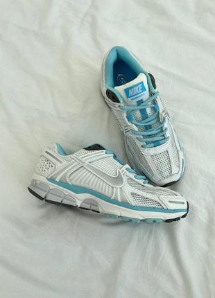 Nike zoom vomero кросівки з сіточкою колір білий з блакитним демісезон топова якість кроссовки в сеточку белые с голубыми демисезонные топ качество9 фото