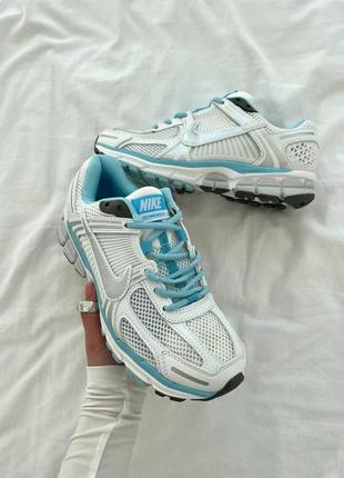 Nike zoom vomero кросівки з сіточкою колір білий з блакитним демісезон топова якість кроссовки в сеточку белые с голубыми демисезонные топ качество7 фото