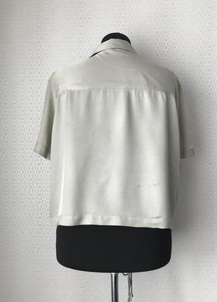 Стильная не длинная рубашка / блуза оверсайз мягкого цвета от h&m, размер l-3xl6 фото