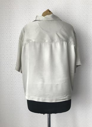 Стильная не длинная рубашка / блуза оверсайз мягкого цвета от h&m, размер l-3xl5 фото