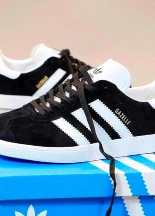 Жіночі кросівки adidas gazelle white black 37-40-41