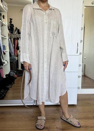 Льняна сорочка туніка max mara weekend3 фото