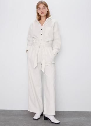 Брюки вельветовые брюки палаццо zara,p.m