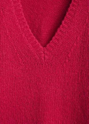 Яскравий светр малинового кольору massimo dutti8 фото