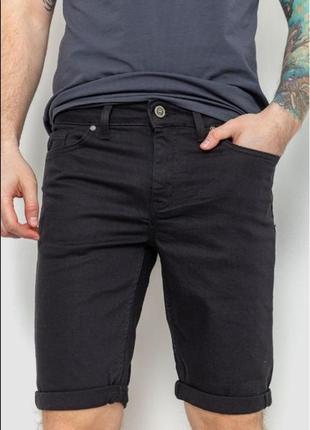 Джинсовые шорты мужские цвет черный
