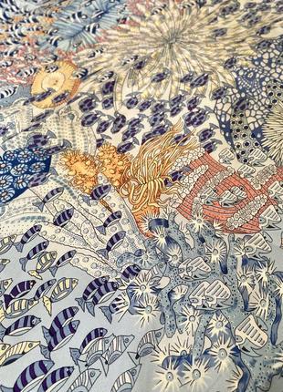 Аутентичный шелковый платок hermes rencontre oceane 2001, 90см10 фото
