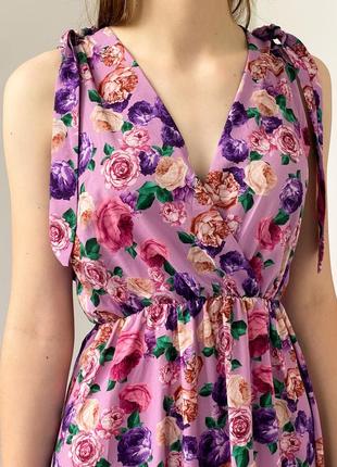 Макси платье в цветочный принт2 фото