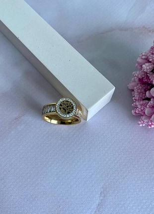 Каблочка «gucci» золотистая с камнями, размер 6