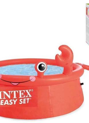 Бассейн надувной intex 26100 crab easy set, 183х51, 885л