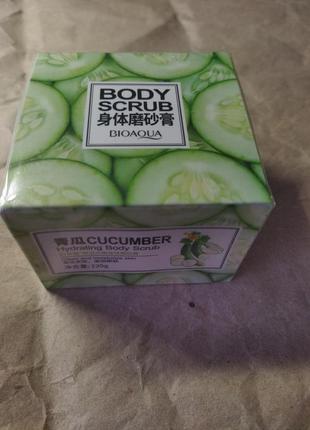 Скраб для тіла bioaqua cucumber hydrating body scrub з екстрактом зеленого огірка та волоського горіха1 фото