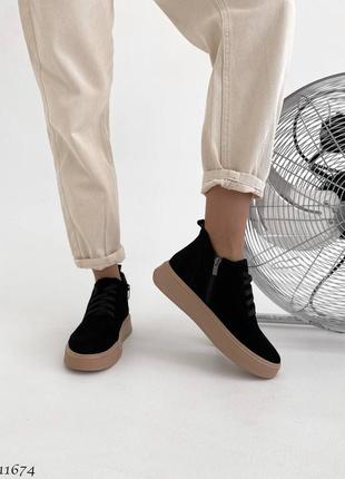 Черевики демі натуральна замша