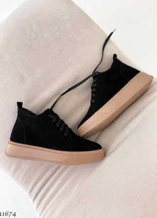 Черевики демі натуральна замша