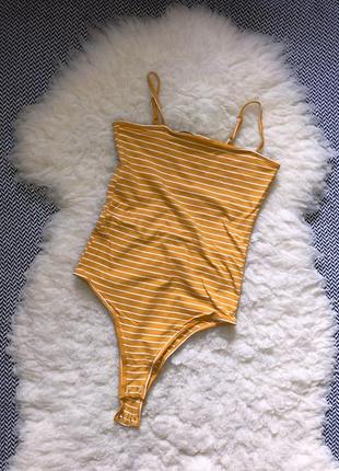 Боди в полоску натуральное вискоза вискозное на бретелях