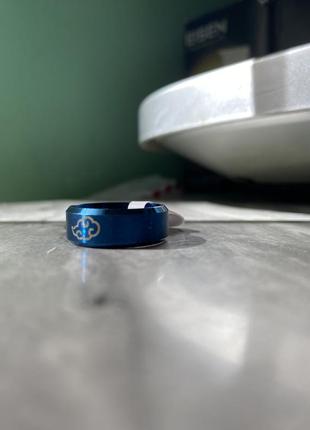 Кольцо колечко синее с облачком 20 размер сплав медицинский