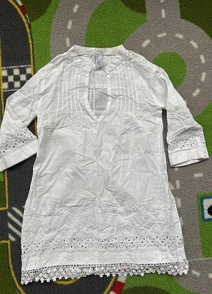 Туника платье с вышивкой zara 4-5 лет