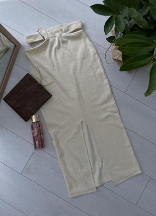 Миди-юбка с вырезами на талии и разрезом посередине от missguided3 фото